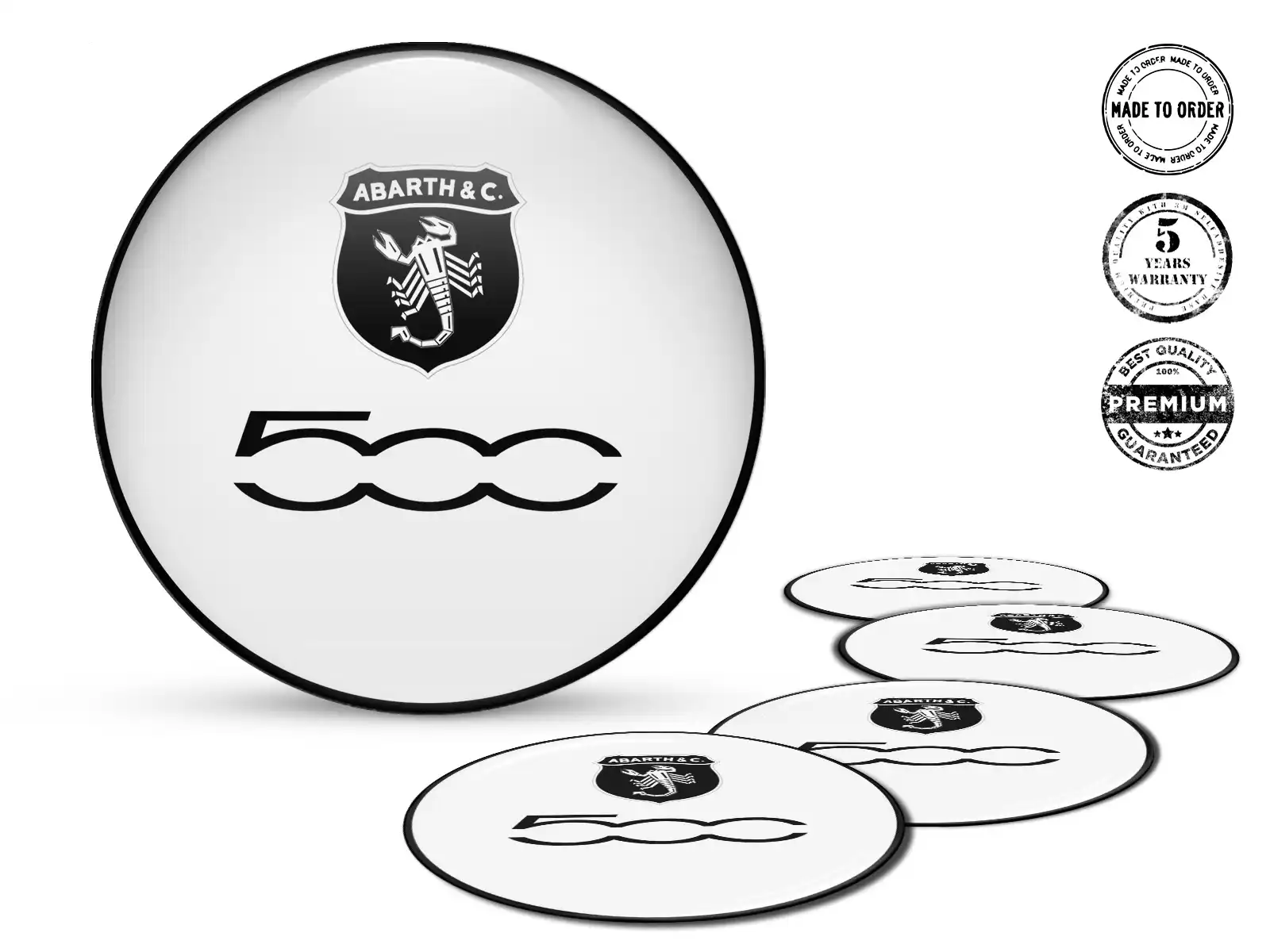 Fiat Abarth Dome Sticker Ausgabe Hochwertige Auto-Labels